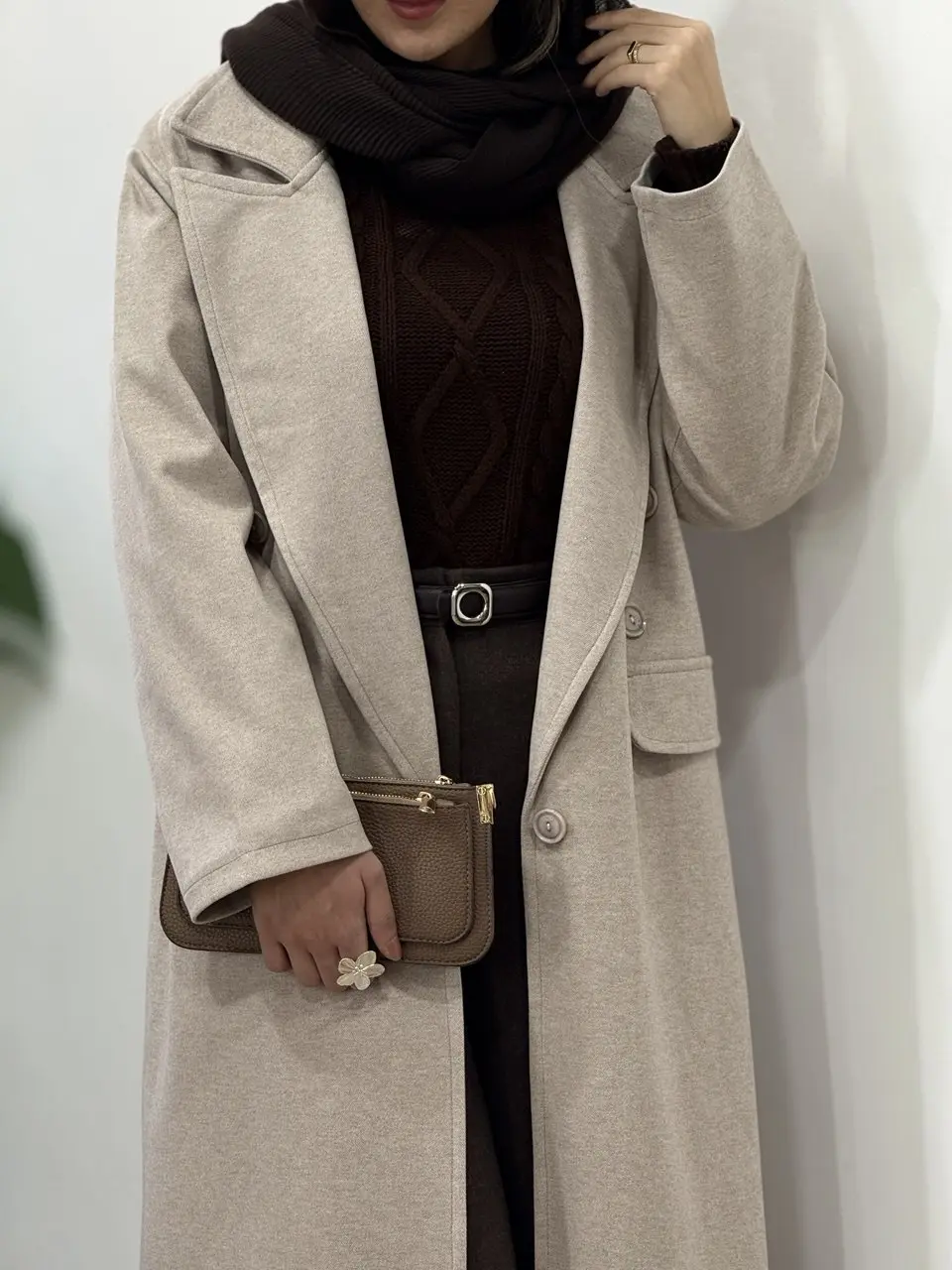 پالتو فوتر بلند آستردار آیسو نهال